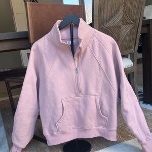 Bad Habit Light Pink Half-Zip Women's Sweater